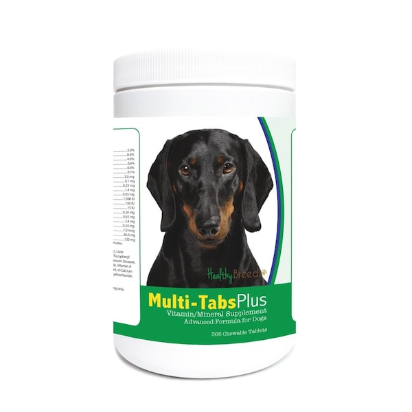 Healthy Breeds Dachshund Multi-Tabs Plus Chewable Tablets, 365PK 840235122690 - main